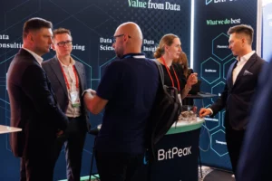 Data experts at BitPeak presenting offer to clients