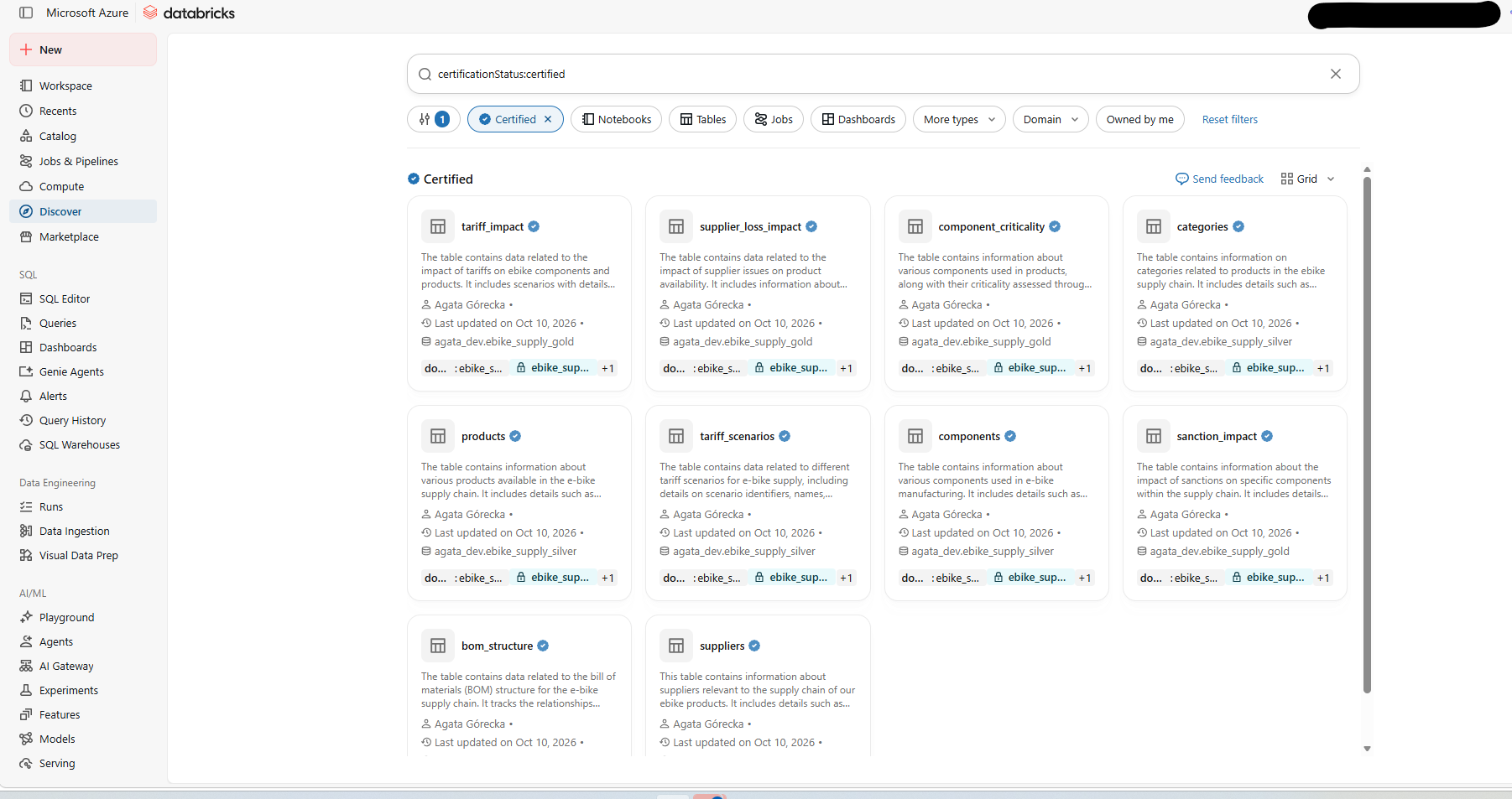 Semantic Layer Certification Example of semantic layers certification marks fo assets approval